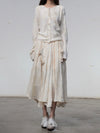 Mutedance 25 Autumn/Winter Round Neck Top Skirt Plant Dye Highly Handmade MD-MD25FW68-nude (MD25FW65)